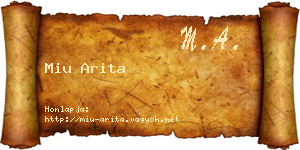 Miu Arita névjegykártya